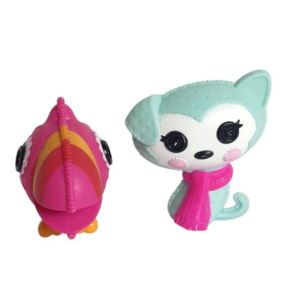 LaLaLoopsy LaLa Oopsie Pets Toucan Husky Colorful Cute Animal Figurine Set HTF - Picture 1 of 4